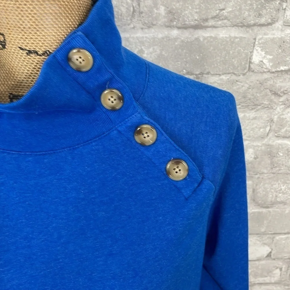 J.Crew Wide Button Collar Fleece Sweatshirt